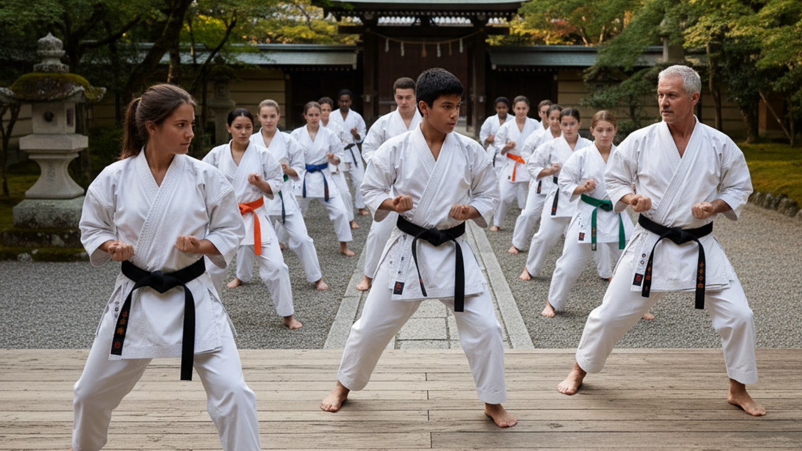 What kind of clothing do karate students wear?