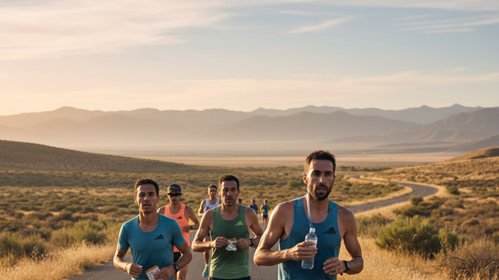 How many calories does a marathon runner need in an hour?