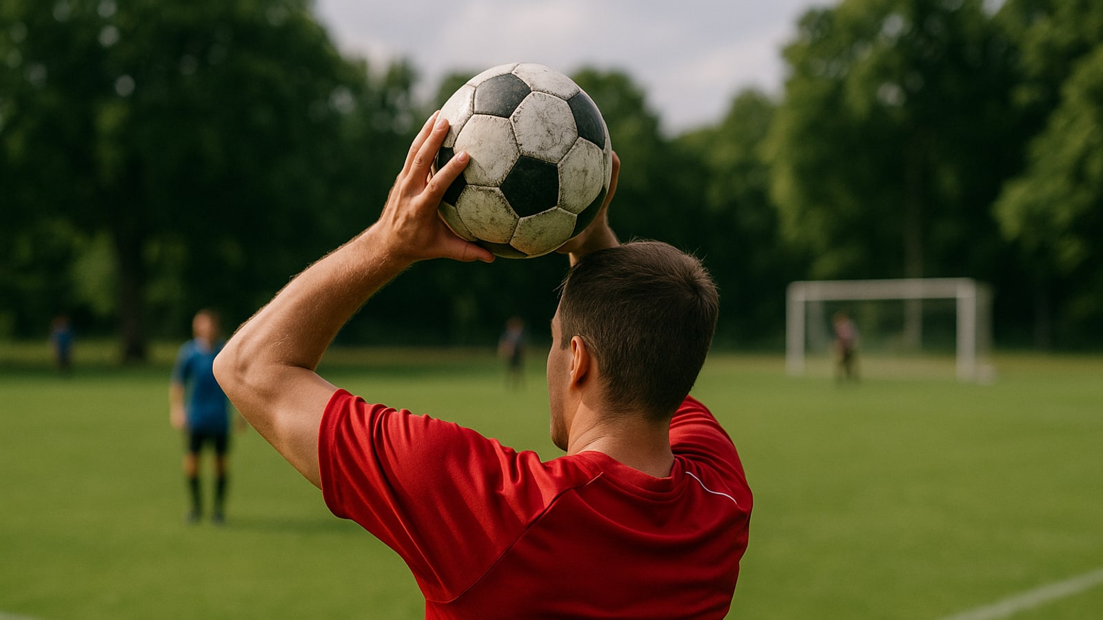 When do you get a throw in in handball?