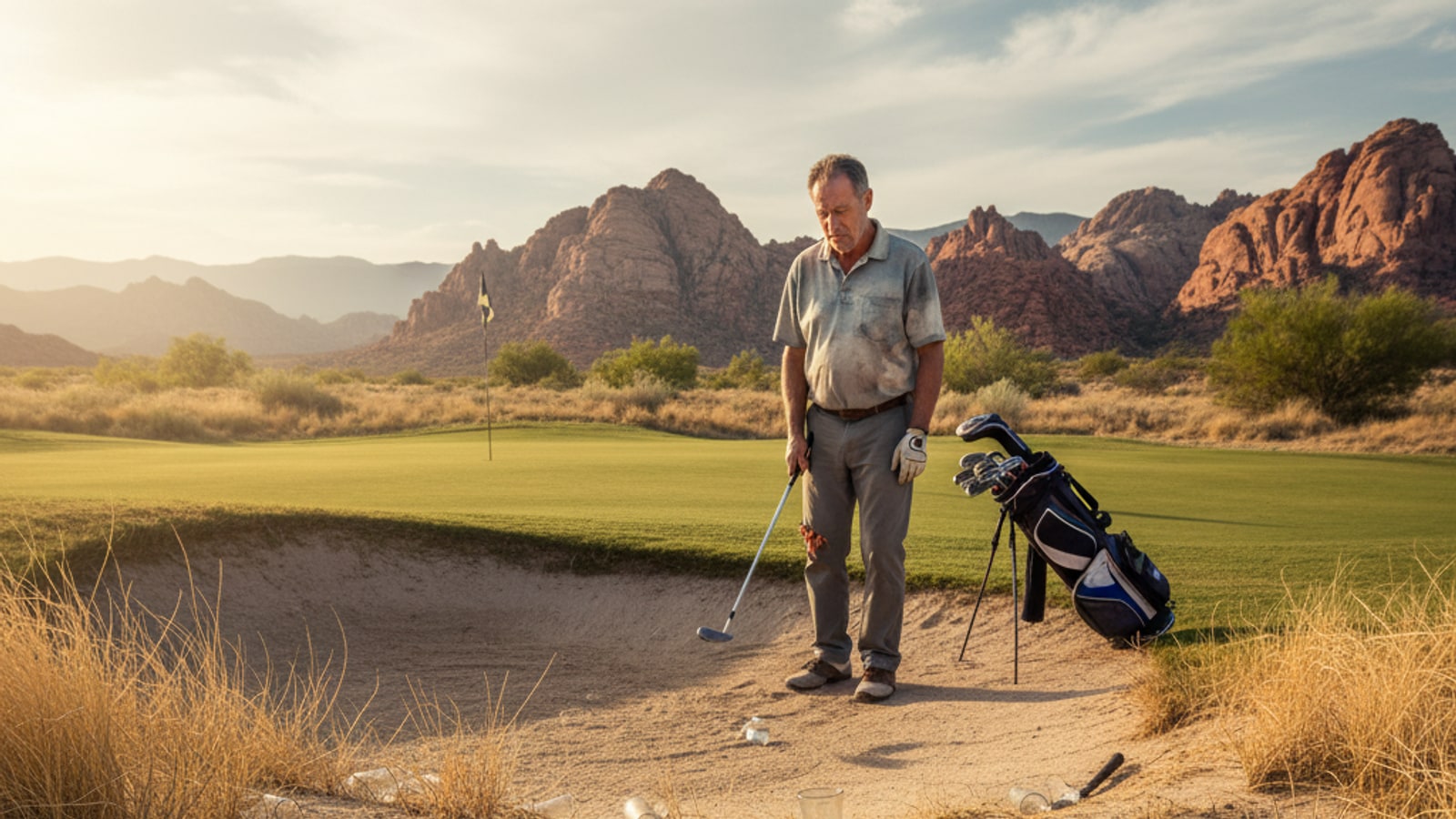 How many strokes did McAvoy hit in the Tin Cup?