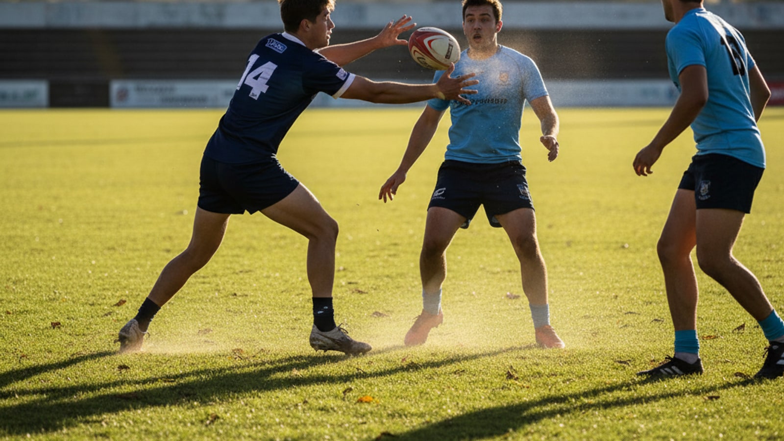 What happens if a ball bounces off an opposing player?