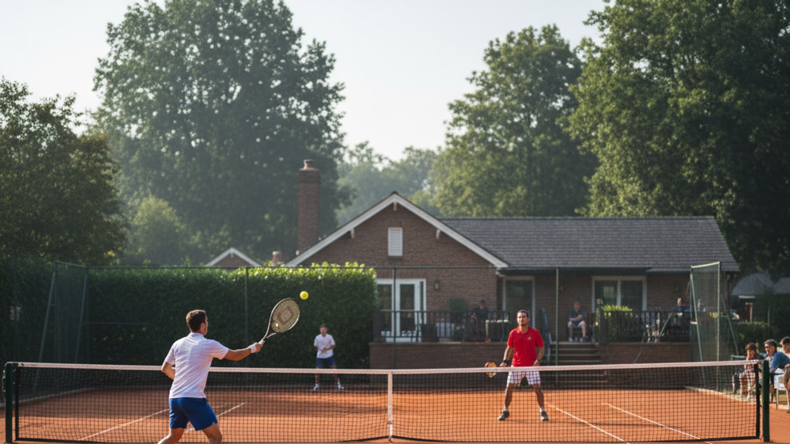 Are tennis courts the same for singles and doubles?