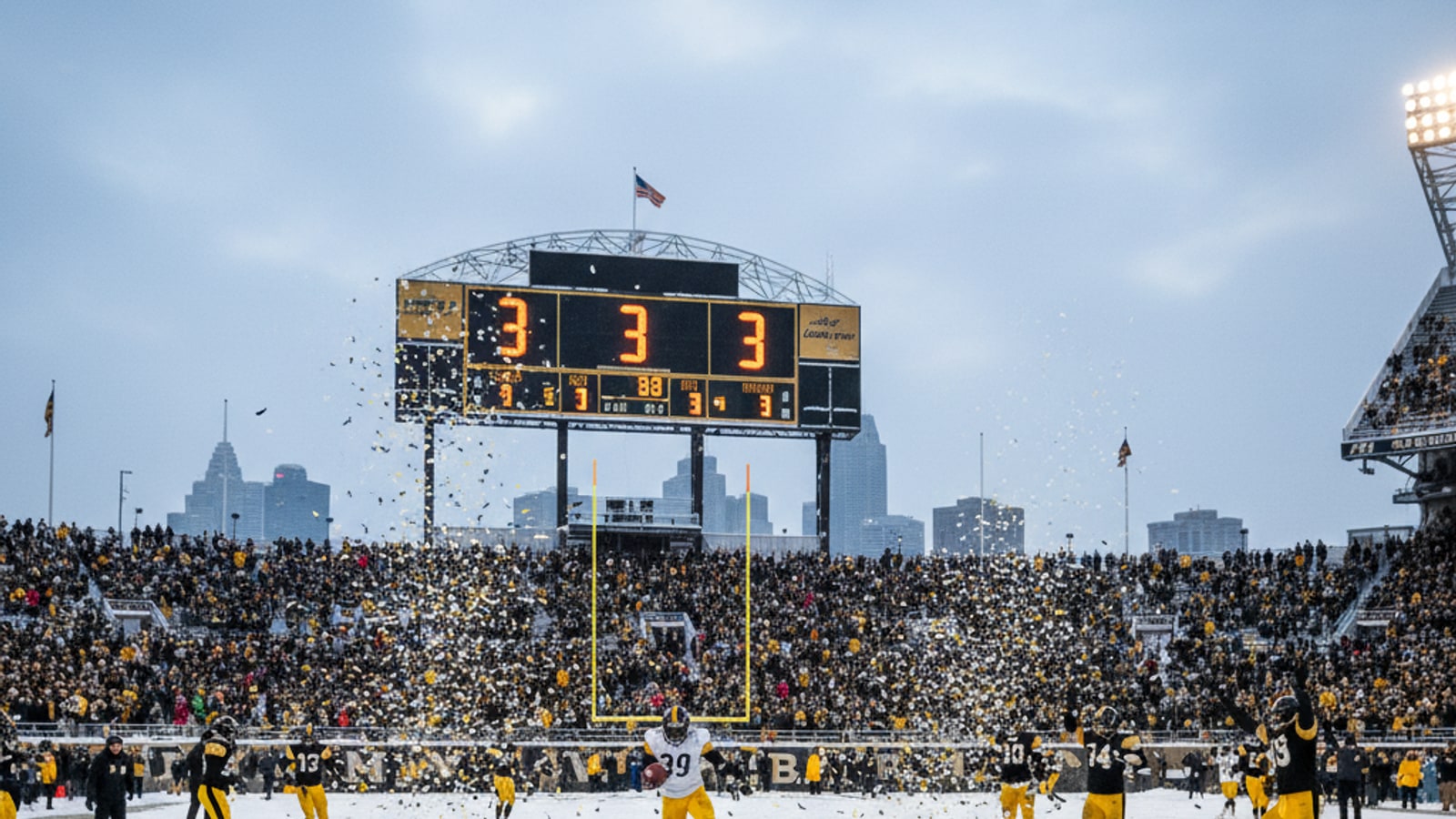 When did the Steelers win their first playoff game?
