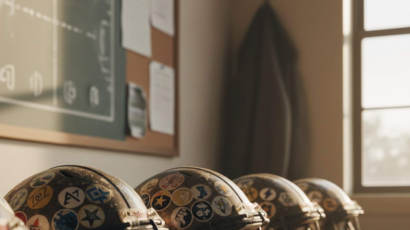 What do the stickers on college helmets mean?