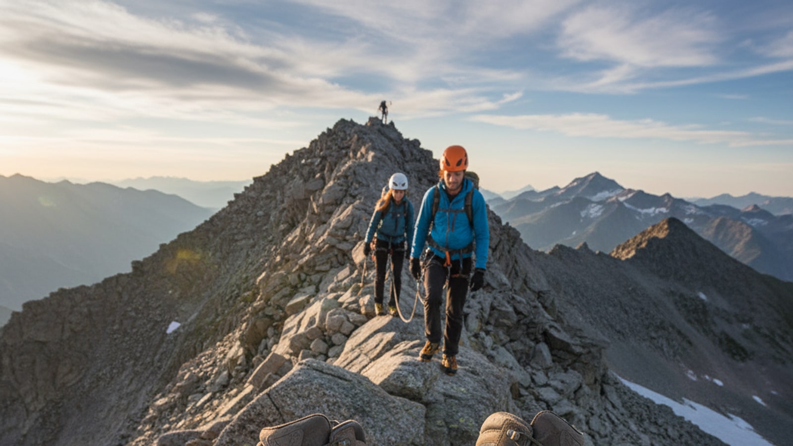 What shoes do mountain climbers wear?