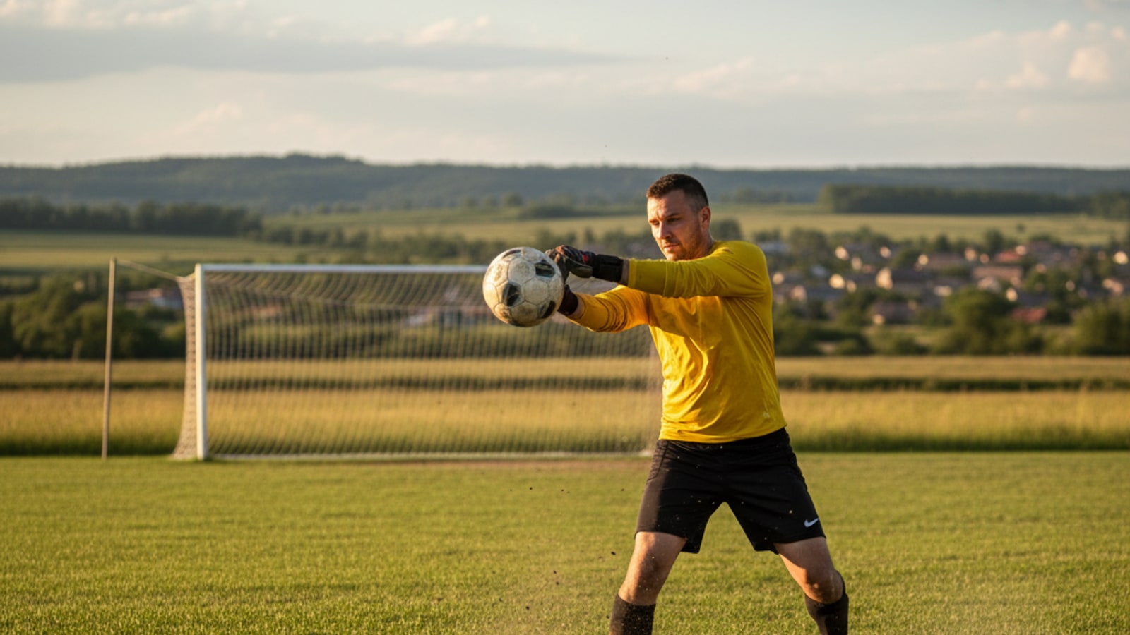 Can you score a goal with the top of your arm?