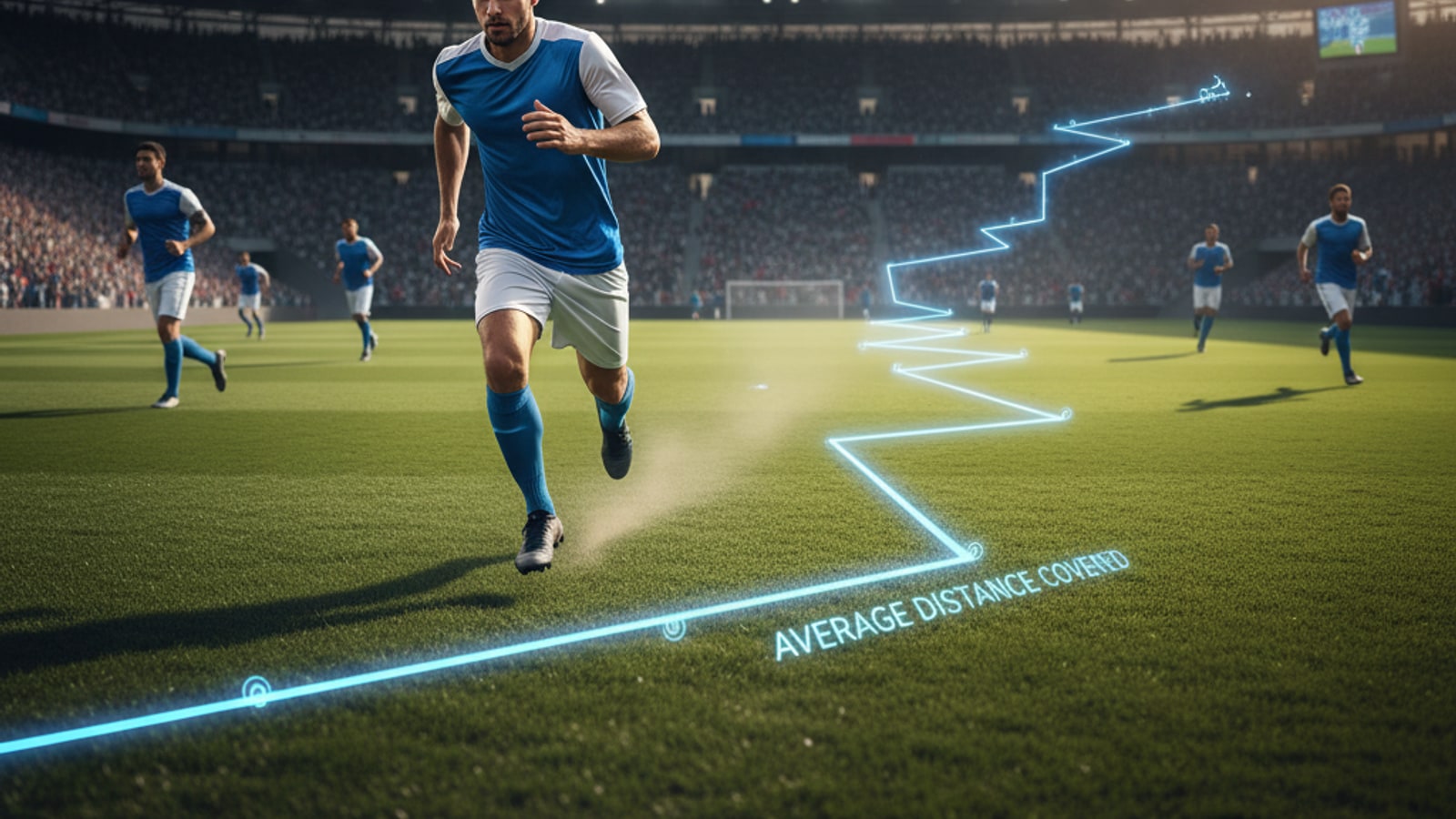 What is the average distance covered by a football player?