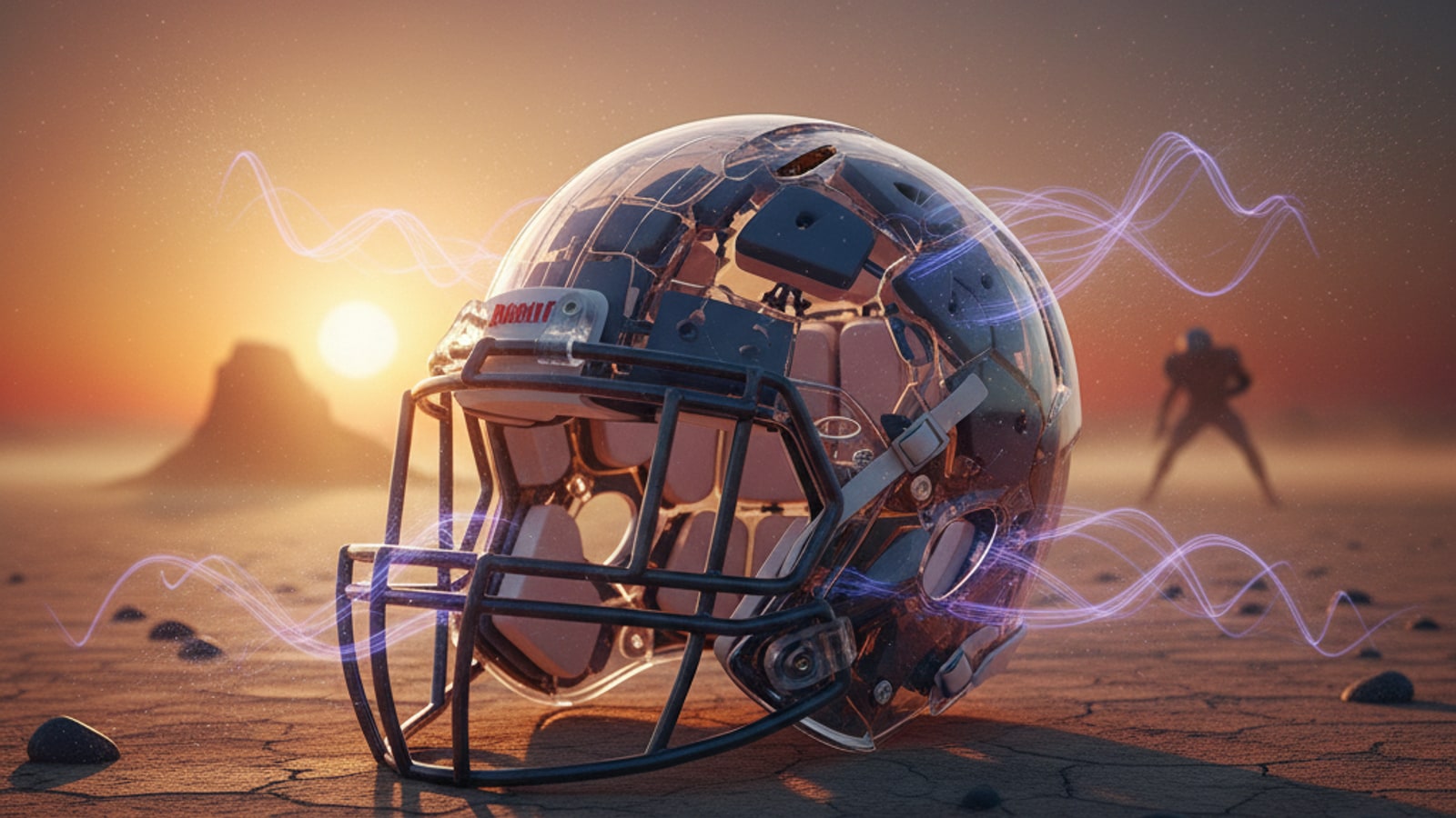How does a football helmet dissipate energy?