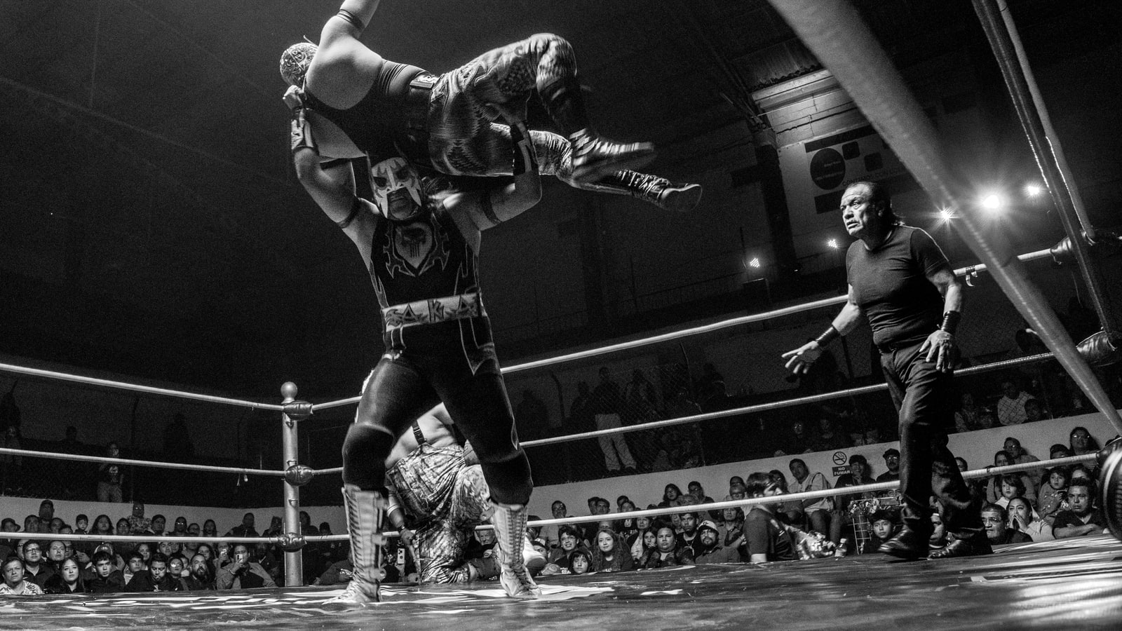 Who was the first black wrestler to die from a heart attack?