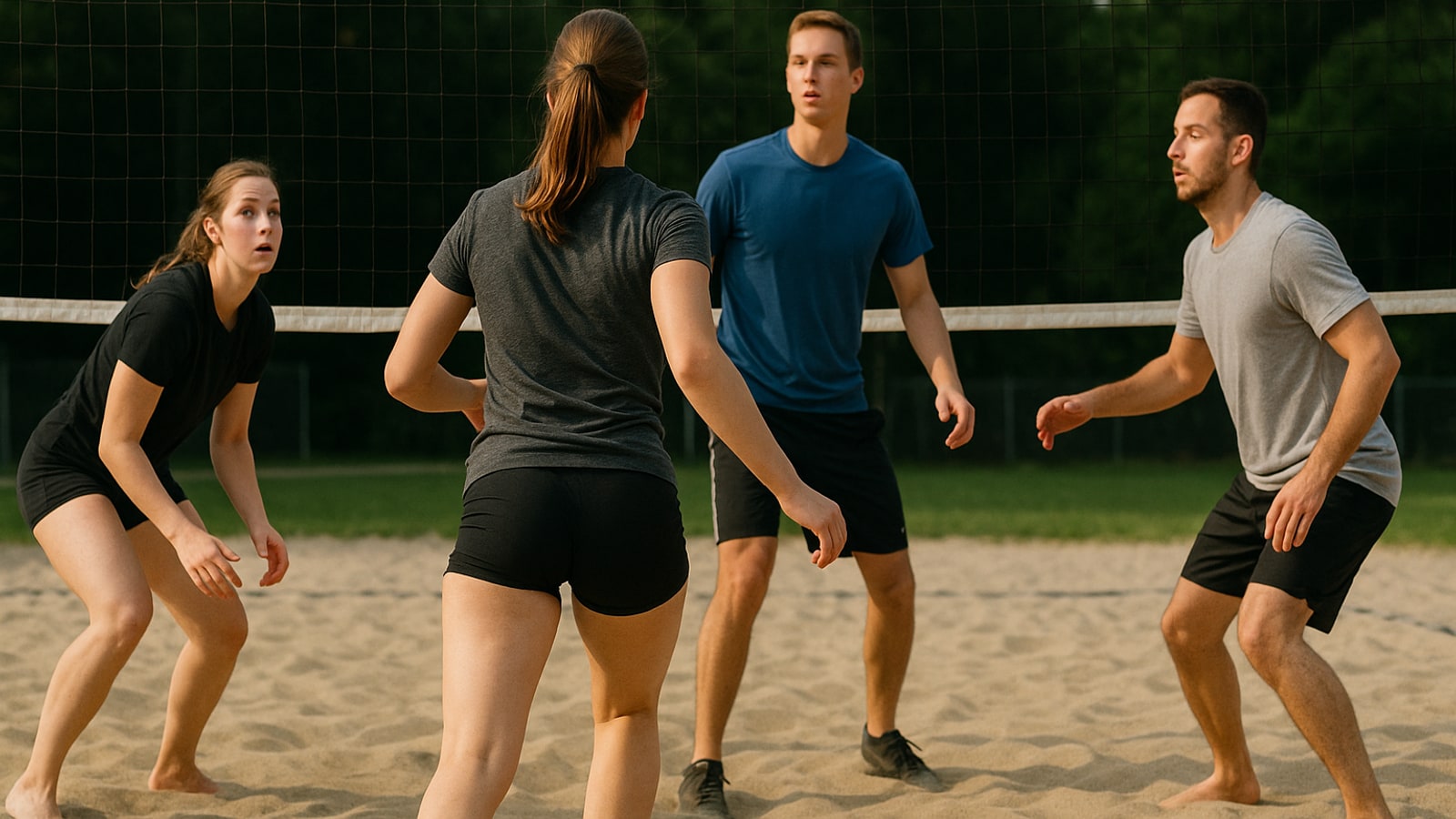 When do you move to the middle in volleyball?