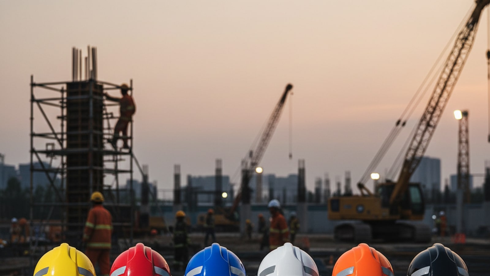 Are there any color codes for safety helmets?