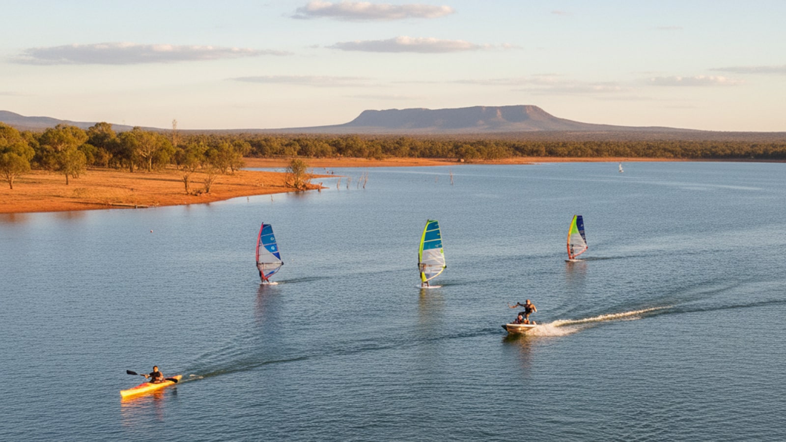 What aquatic sports are played on water?