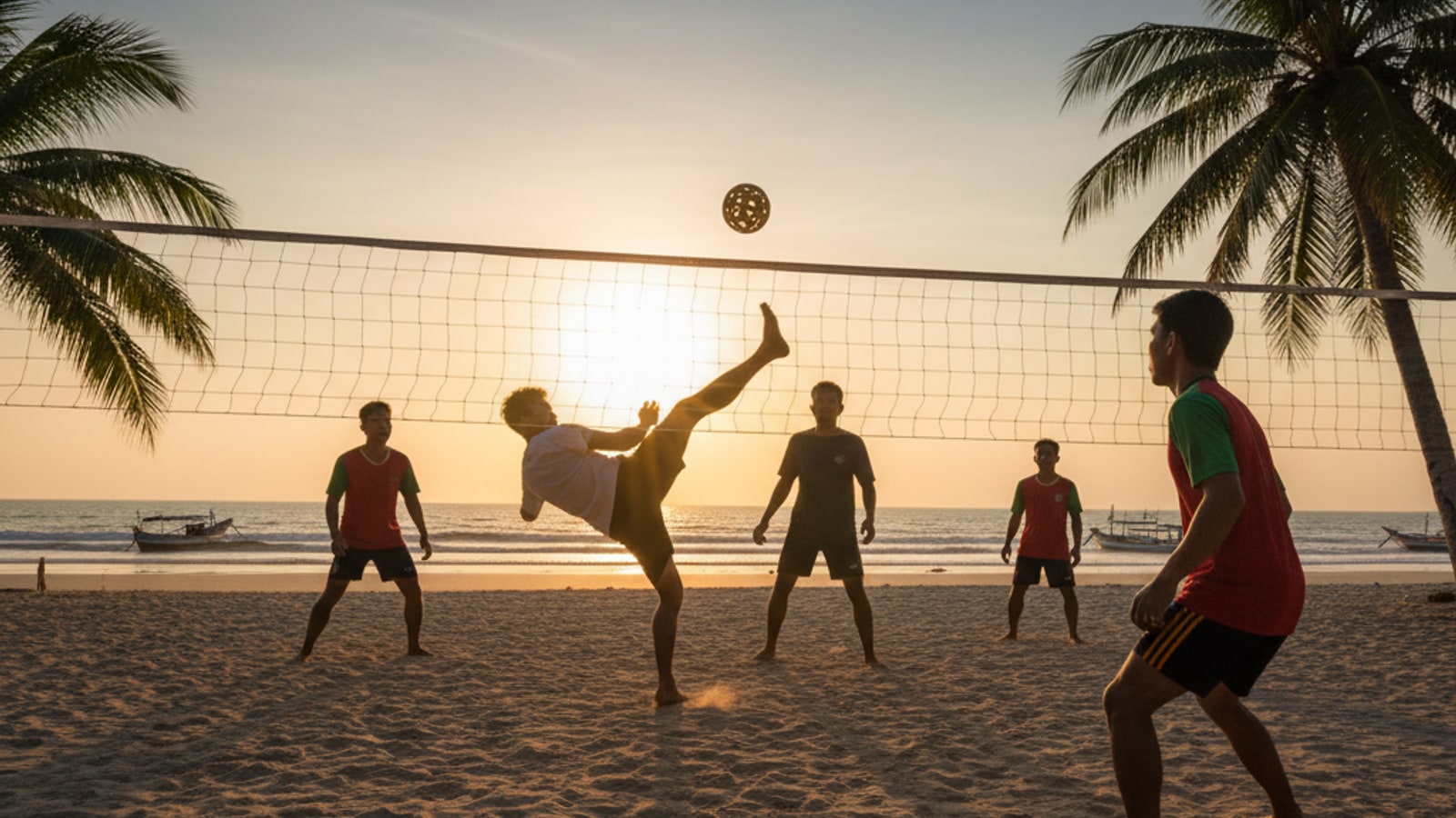 What kind of ball does sepak takraw use?