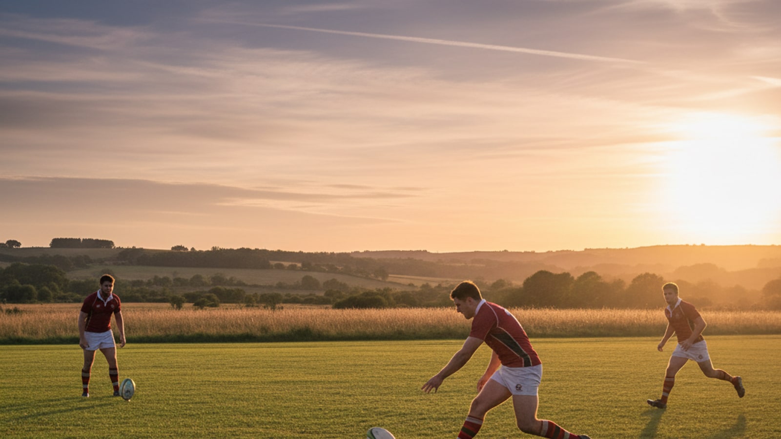 What are the three types of kicks used in rugby?