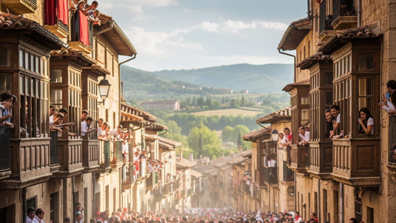 What is the traditional attire for the running of the bulls?