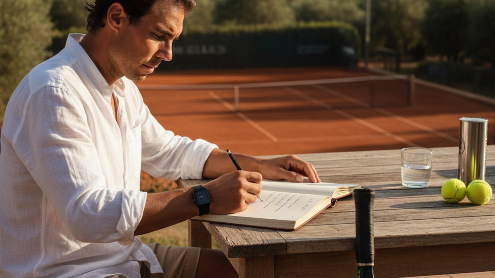 Does Nadal write with his right hand?