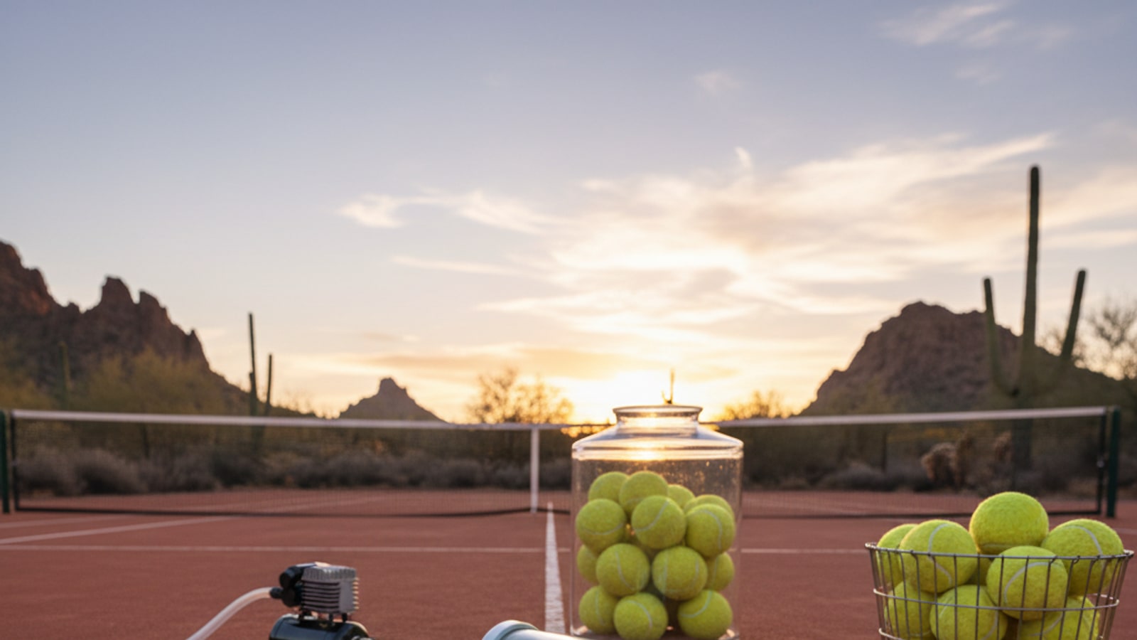 What gas is used to fill tennis balls?