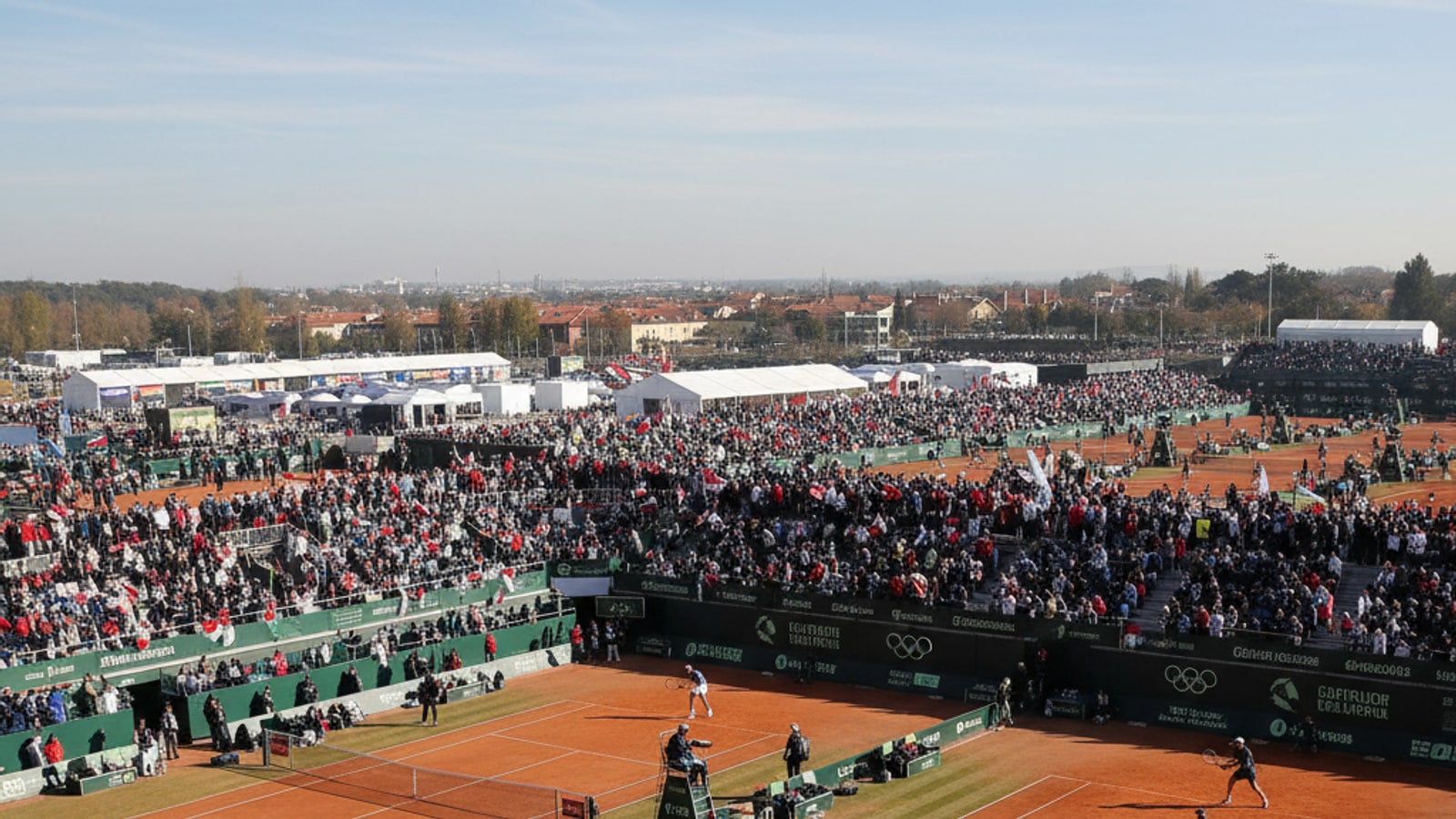 How many players compete in the Olympics in tennis?