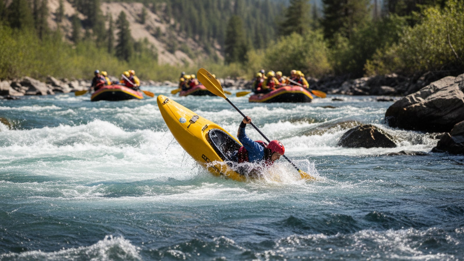 What should you not do while kayaking?