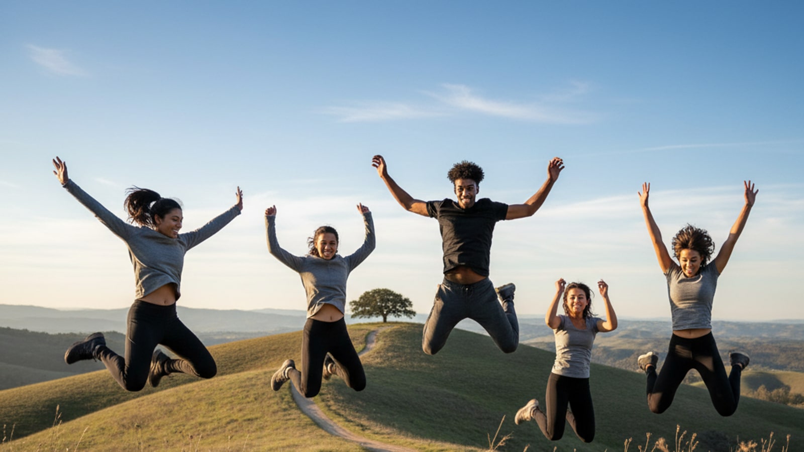 What is jumping into the air called?