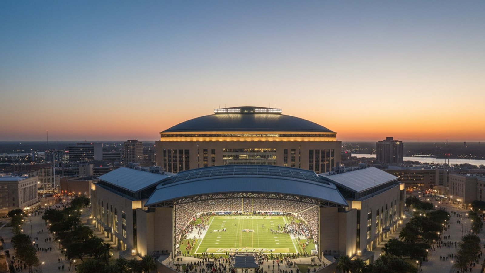 How often is the national championship game played in the Superdome?