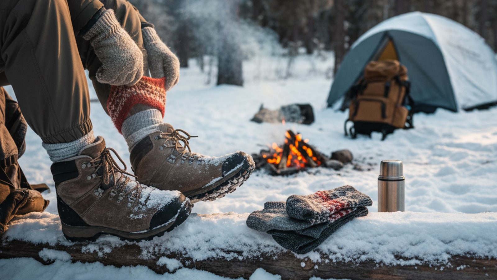 What kind of socks should an outdoorsman wear?