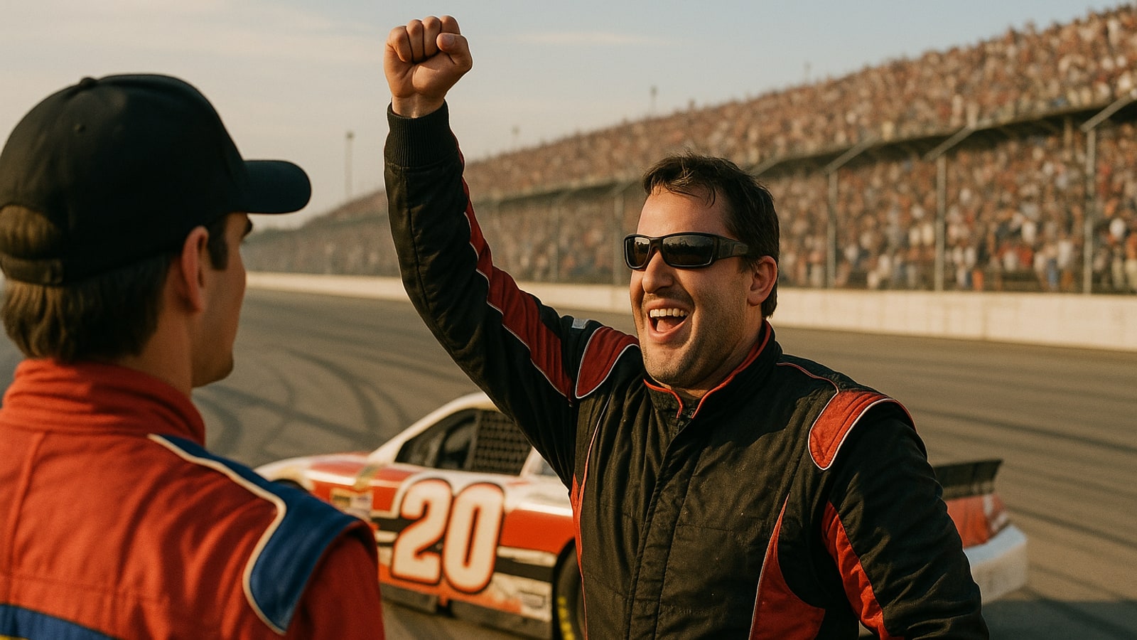 When did Tony Stewart win his first NASCAR race?