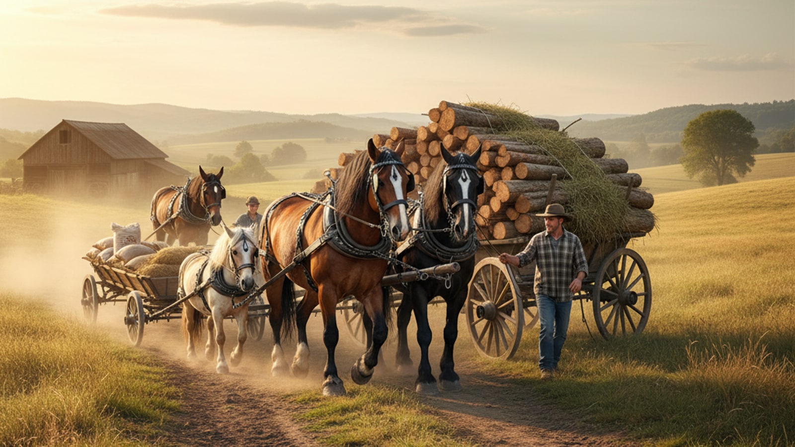 How much weight can a horse pull in a cart?