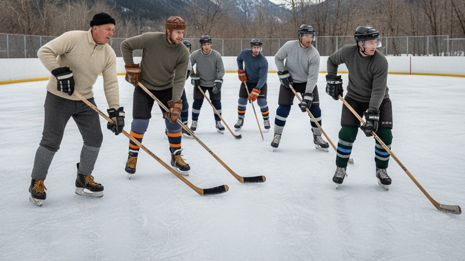 When did hockey players have to wear helmets?