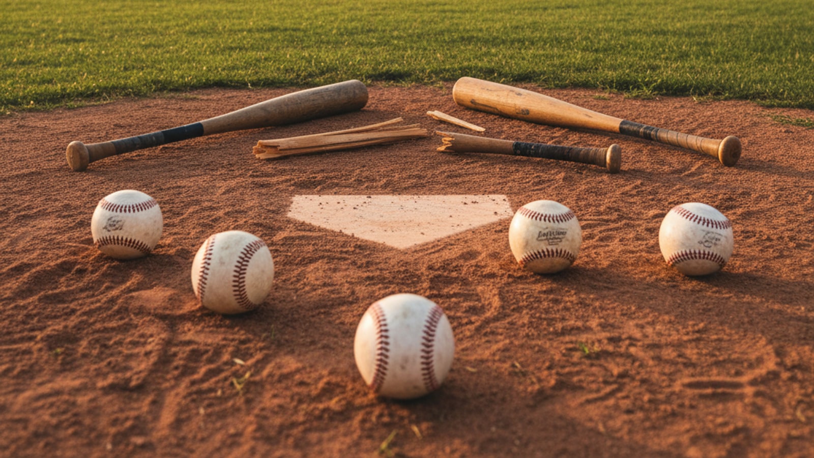 What sport has four balls and three strikes?