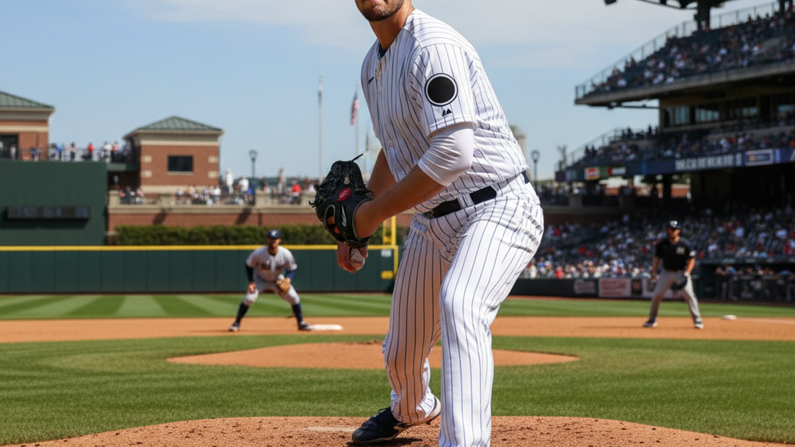 Can a baseball player wear a black patch?