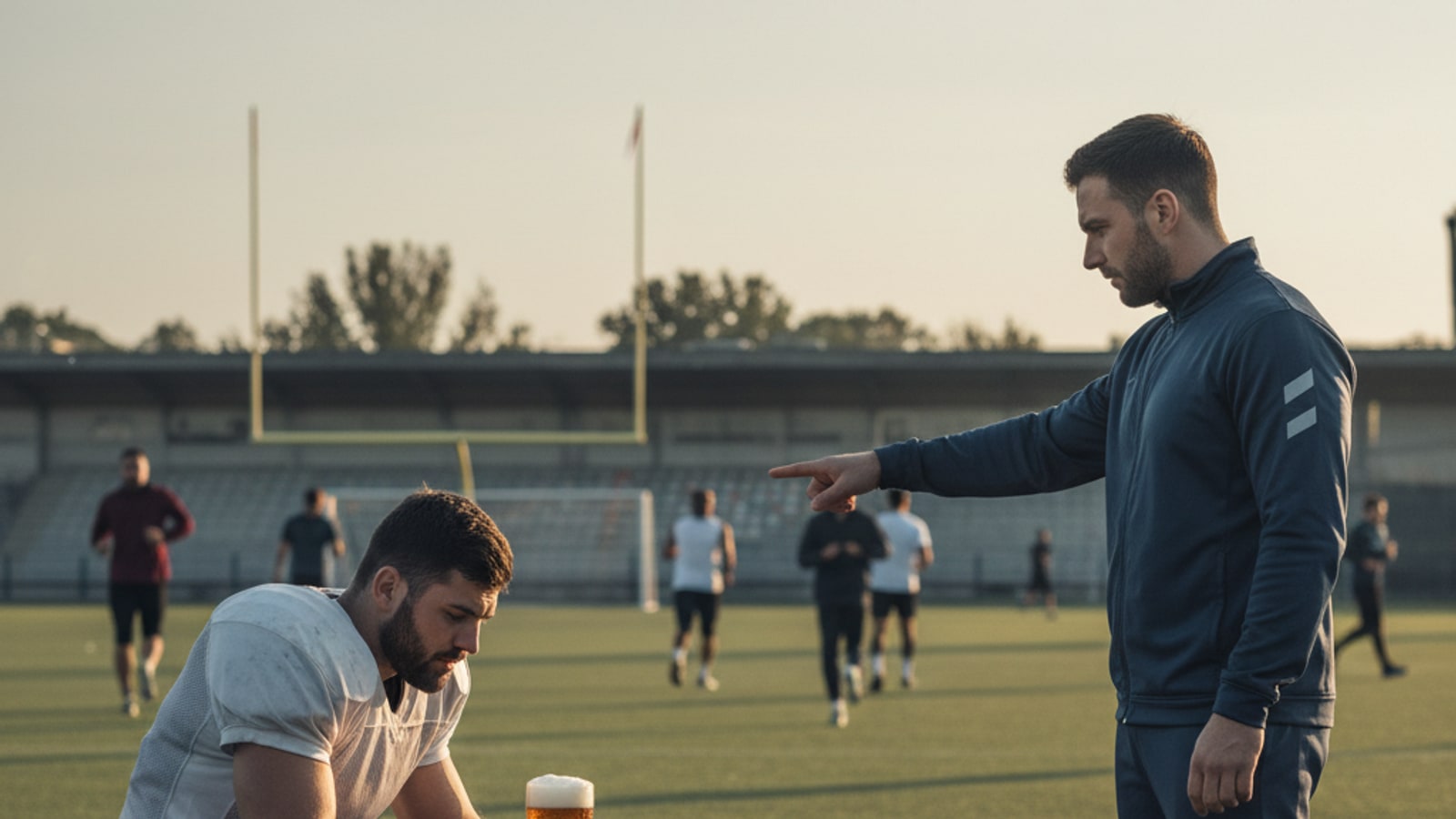 Is beer bad for football players?
