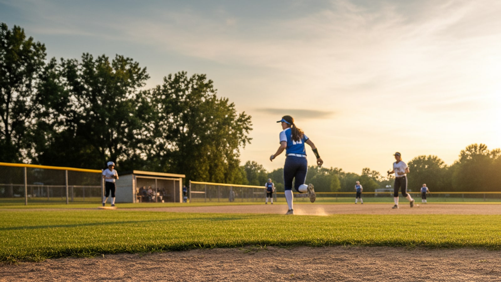 What does a base hit mean in softball?