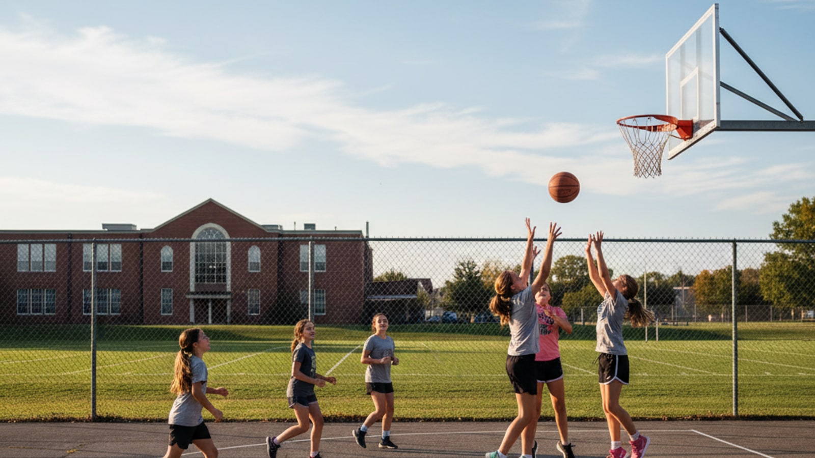Are there restrictions on playing basketball in middle school?