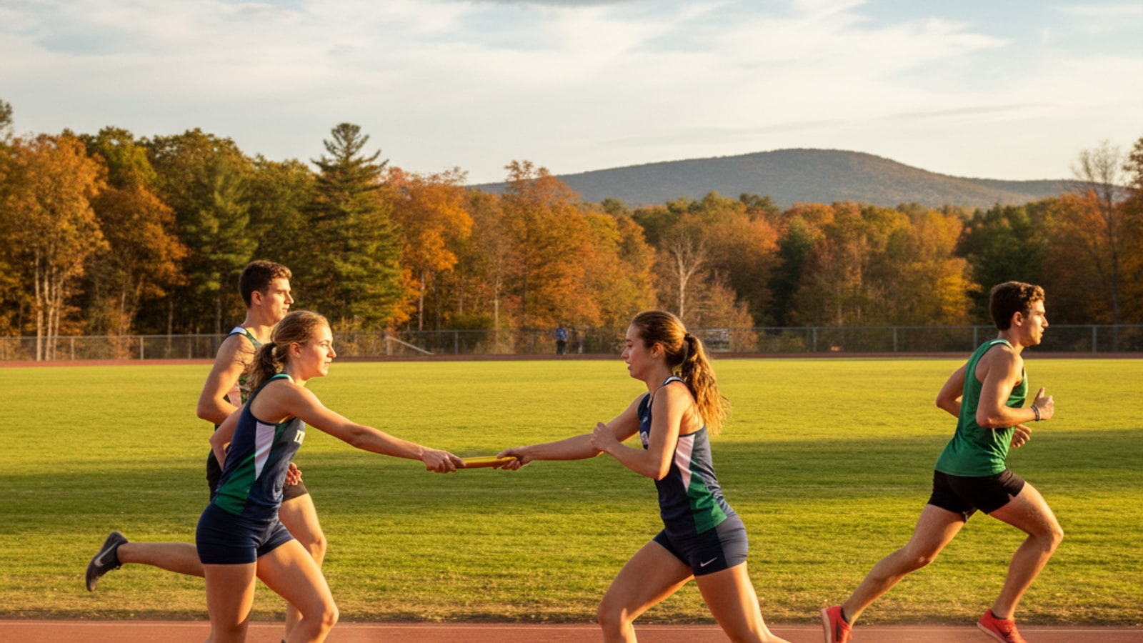How does a 3200m relay team work?