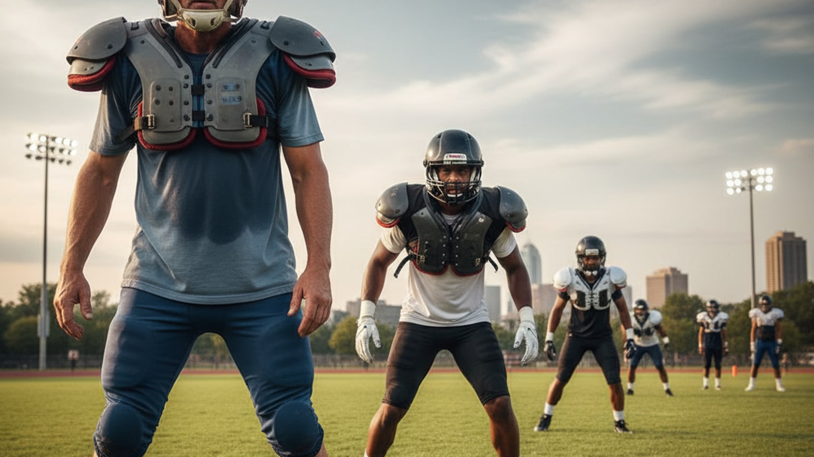 When did the NFL go to smaller shoulder pads?