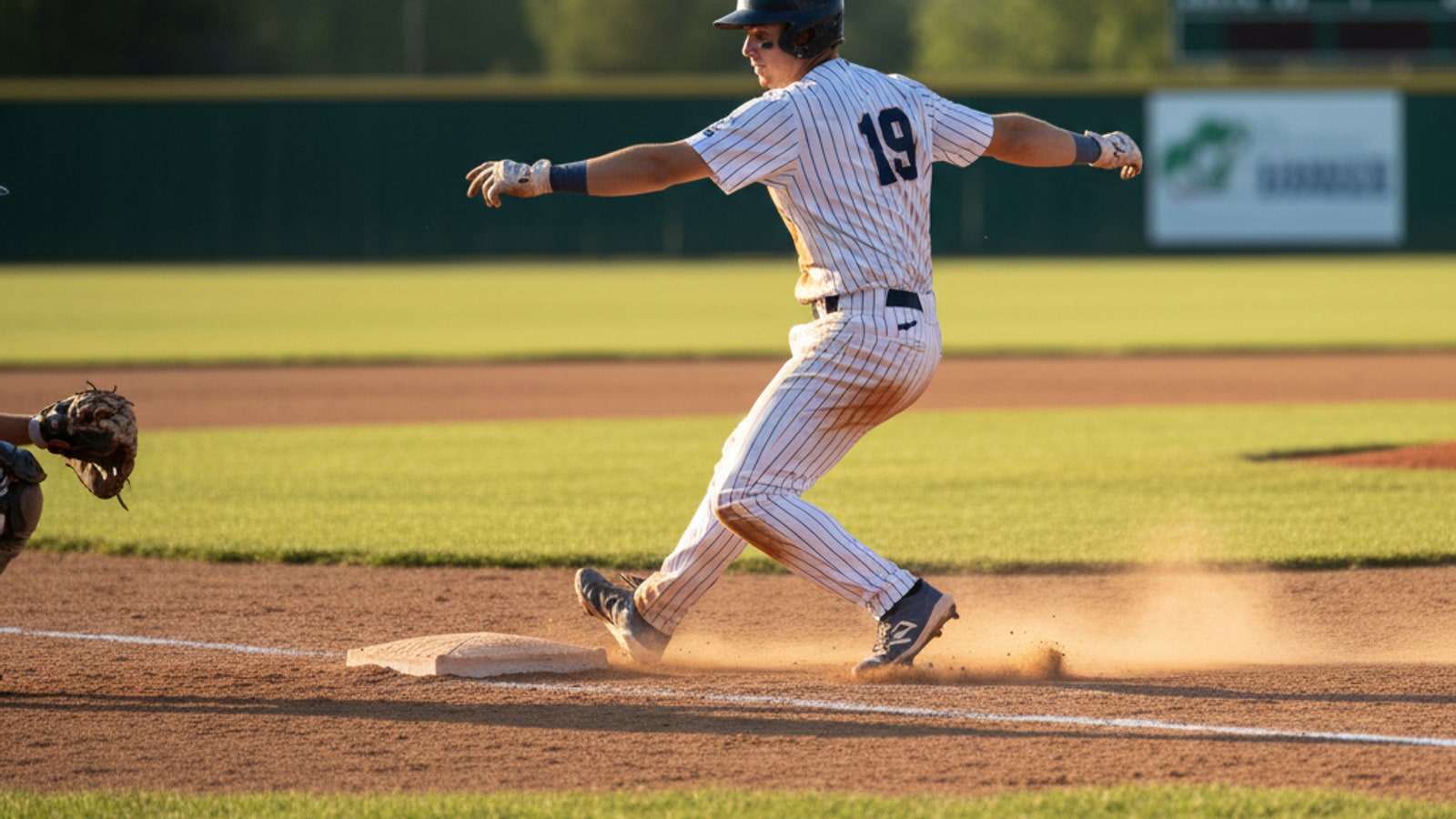 Can a batter turn to his right after overrunning first base?