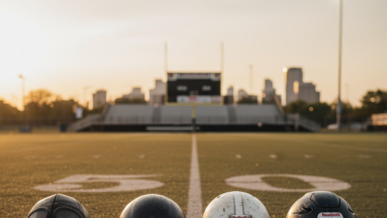 What kind of helmet did NFL players wear?