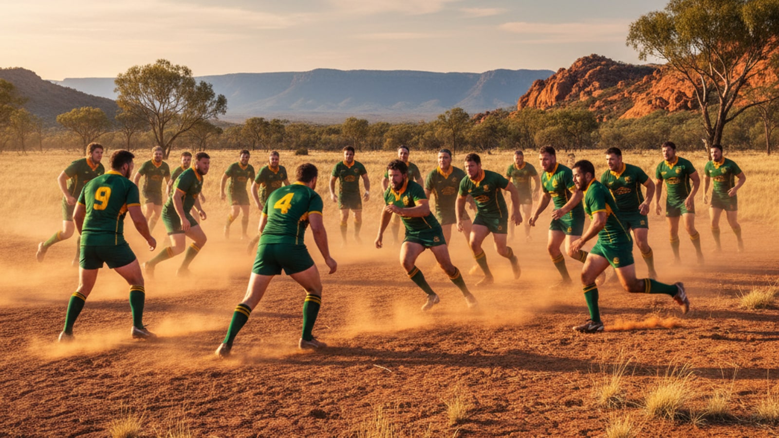 What are the colors of the Australian rugby team?