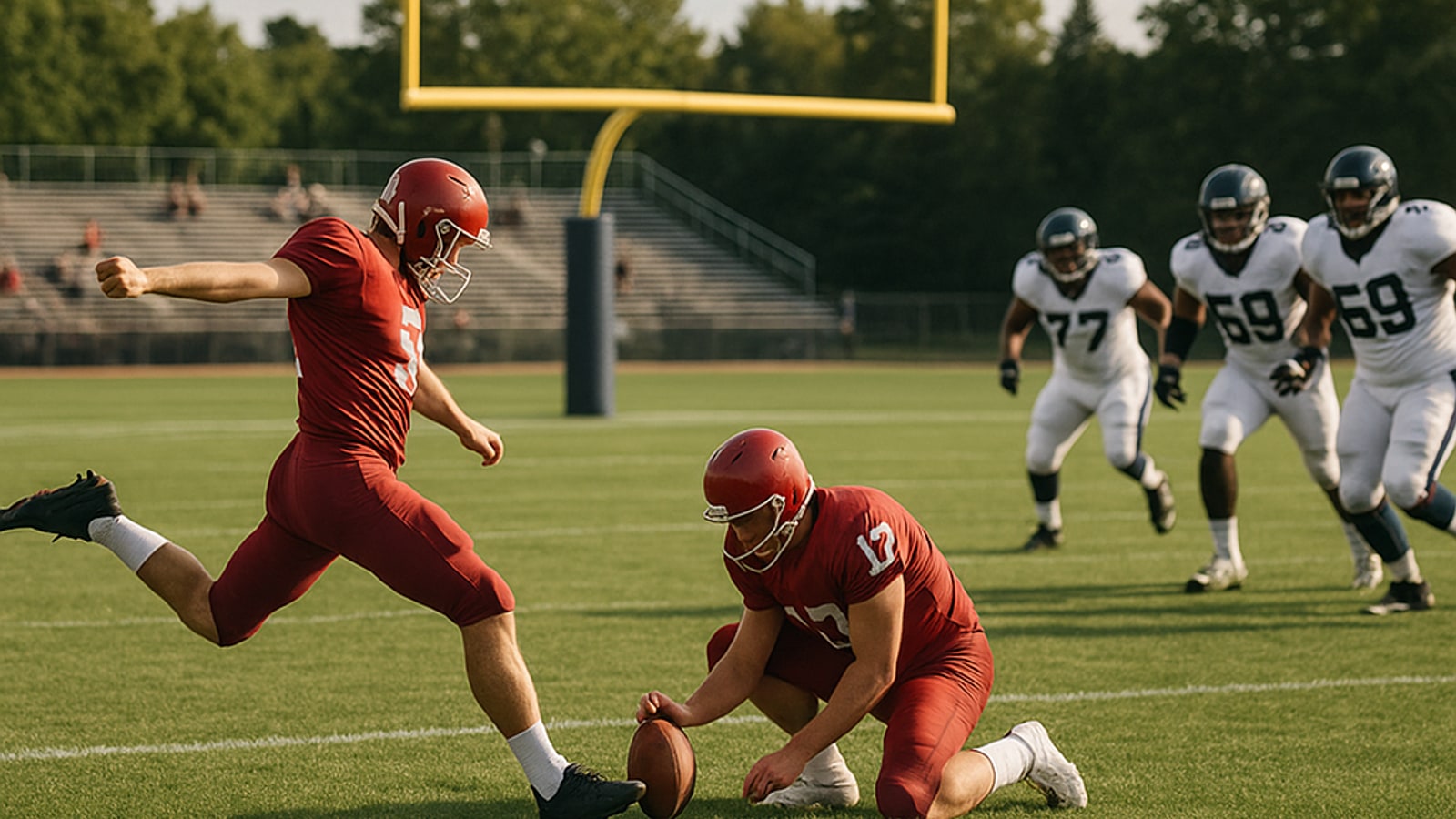 When do you kick a field goal in football?