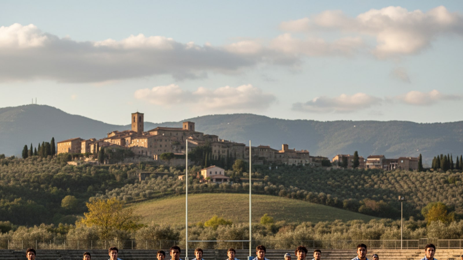 How many players are in Italy's under-20 rugby team?