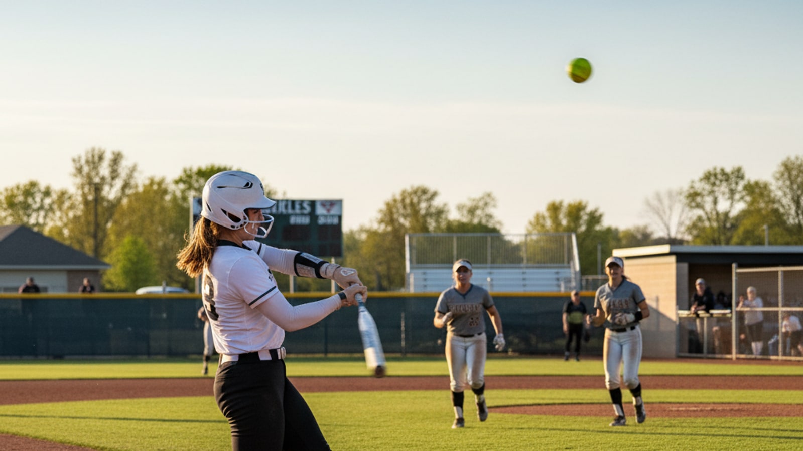 How fast is the average softball hit?
