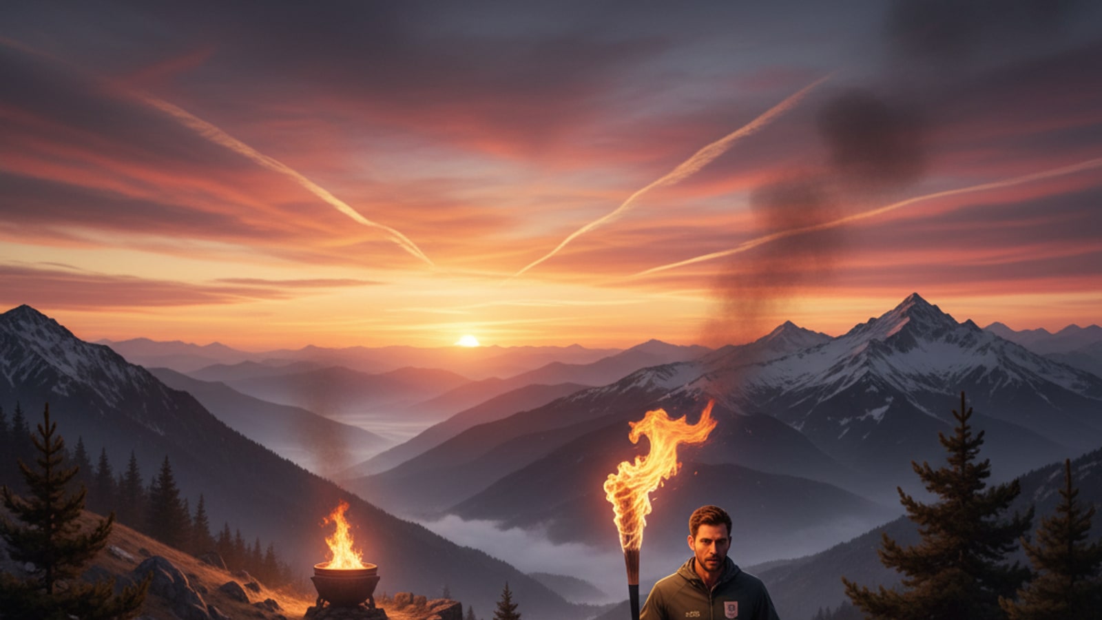 What does the Olympic flame symbolize?