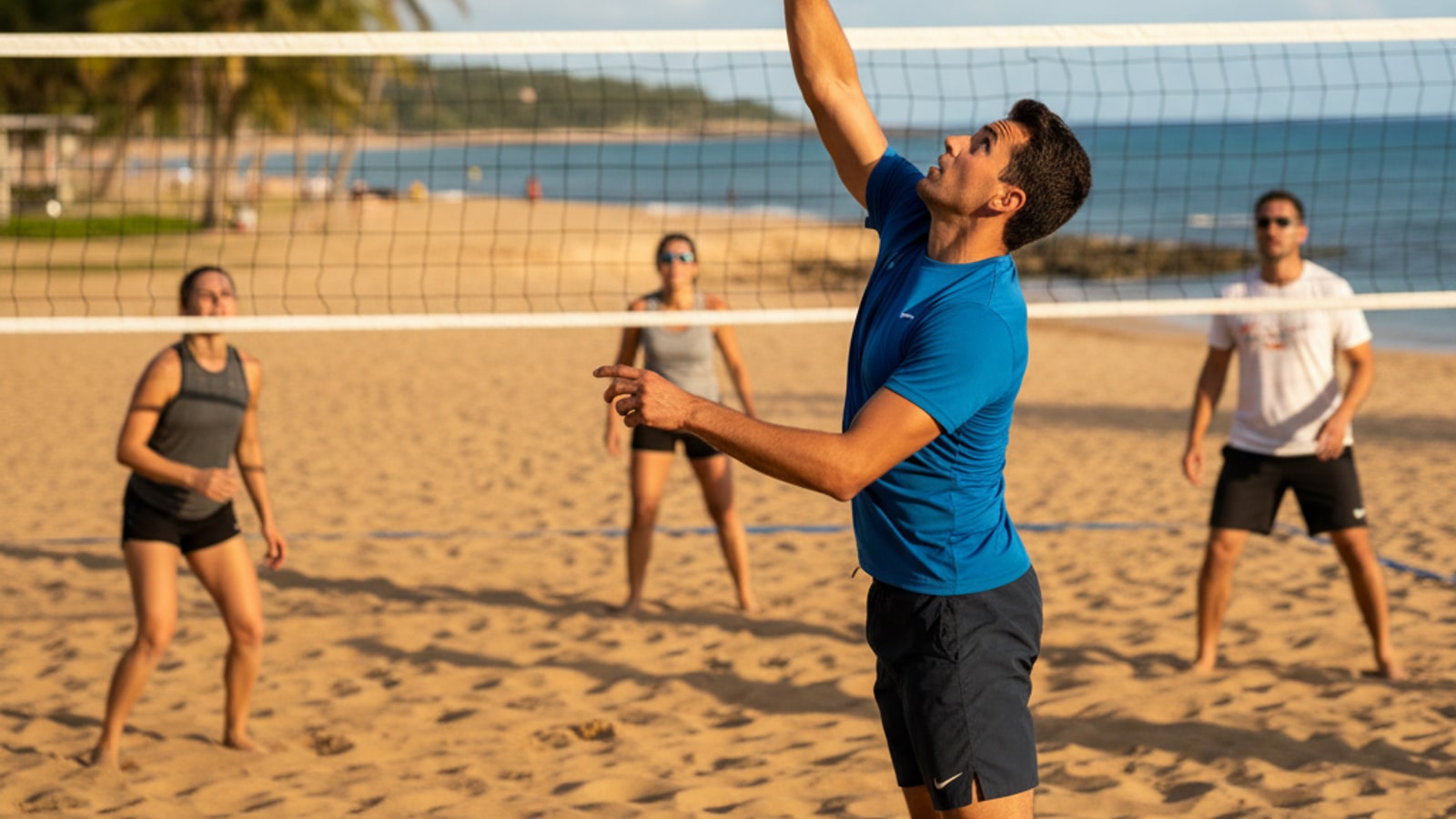 How high is a volleyball set?