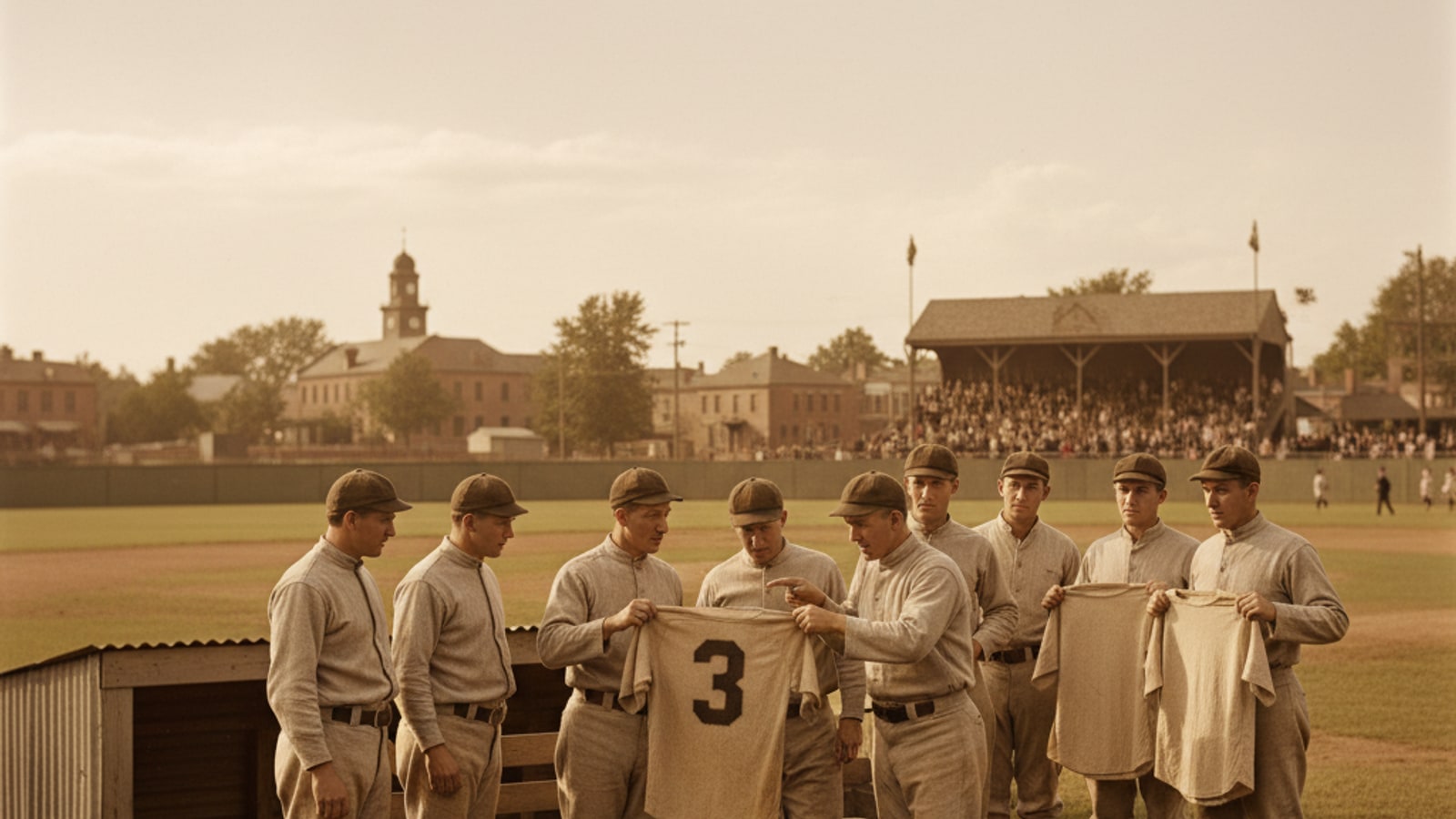 When did baseball teams start numbering their players?
