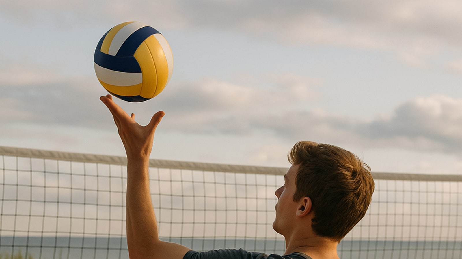 When does the ball get put into play in volleyball?