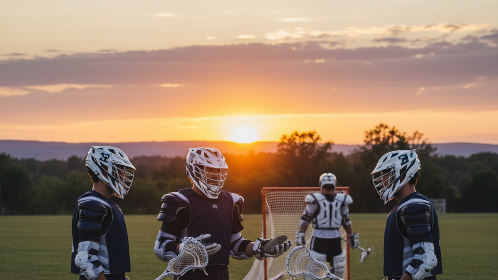 Do lacrosse players wear shoulder pads?