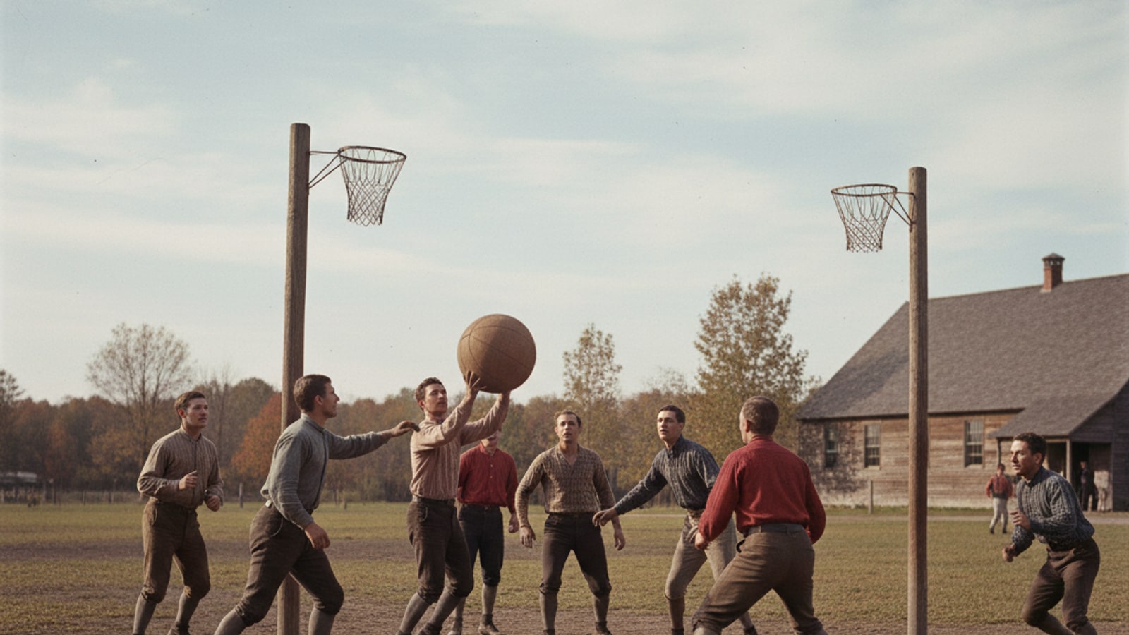 What was the ball used when basketball first started?