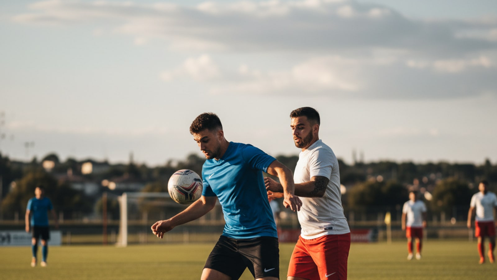 Can a soccer player pass with his shoulder?