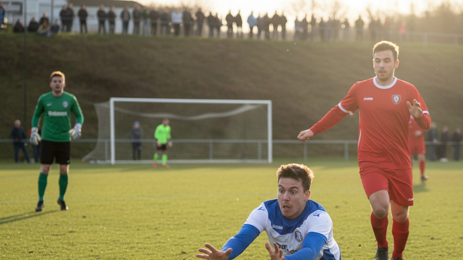 What happens when someone other than the goalie touches the ball with their hands?